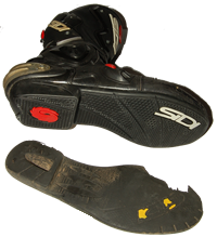 before and after sidi biker boot sole replacement